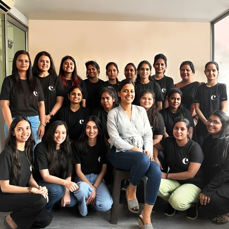 Saumya Kabra with her female team members