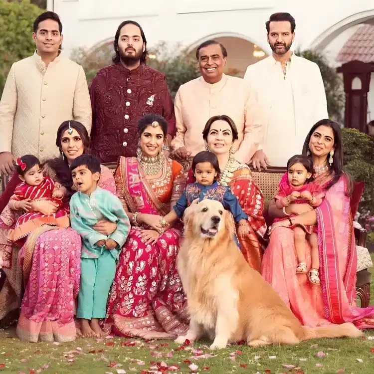 Mukesh Ambani with Family Members